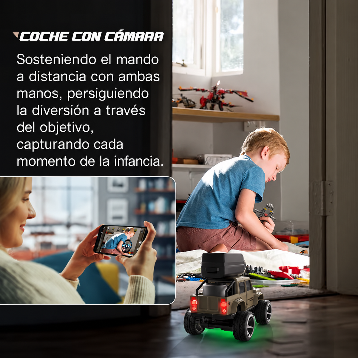 Coche RC KF32 con cámara FPV 1:64